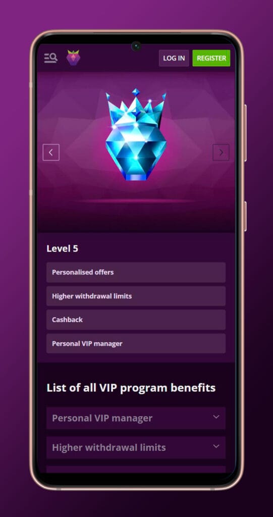 mobile VIP malina casino